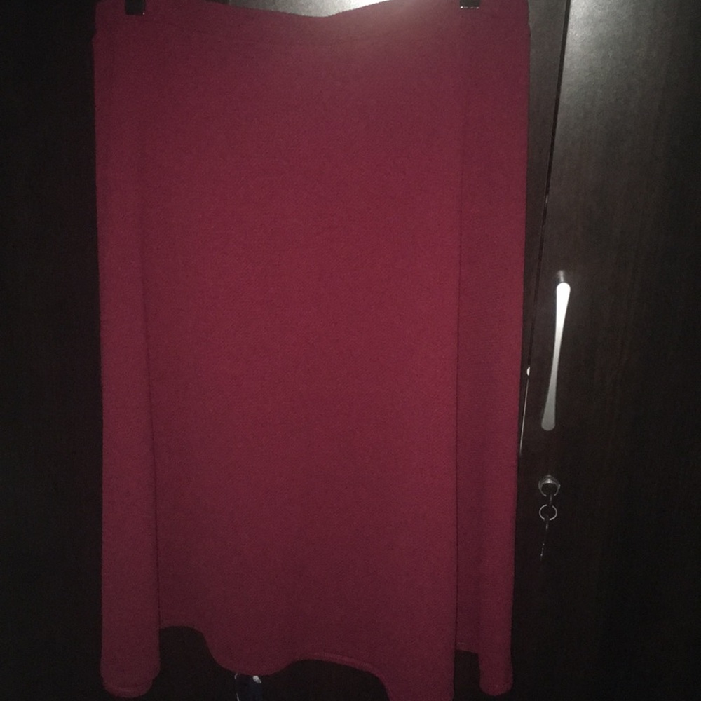 Red a-line skirt